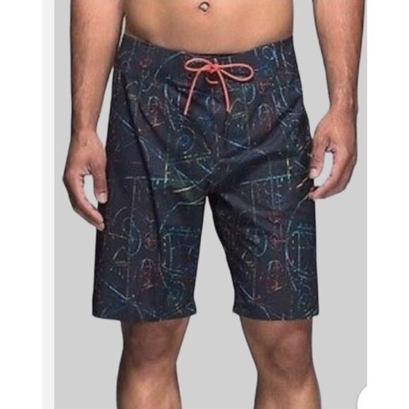 Lululemon El Current Board Shorts Liner Swim Trunks Multicolor Size 30 - Picture 2 of 7